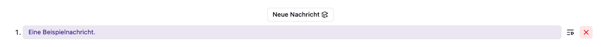 Nachrichtenstapel mit nummerierten Einträgen