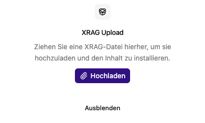 XRAG-Uploadbereich
